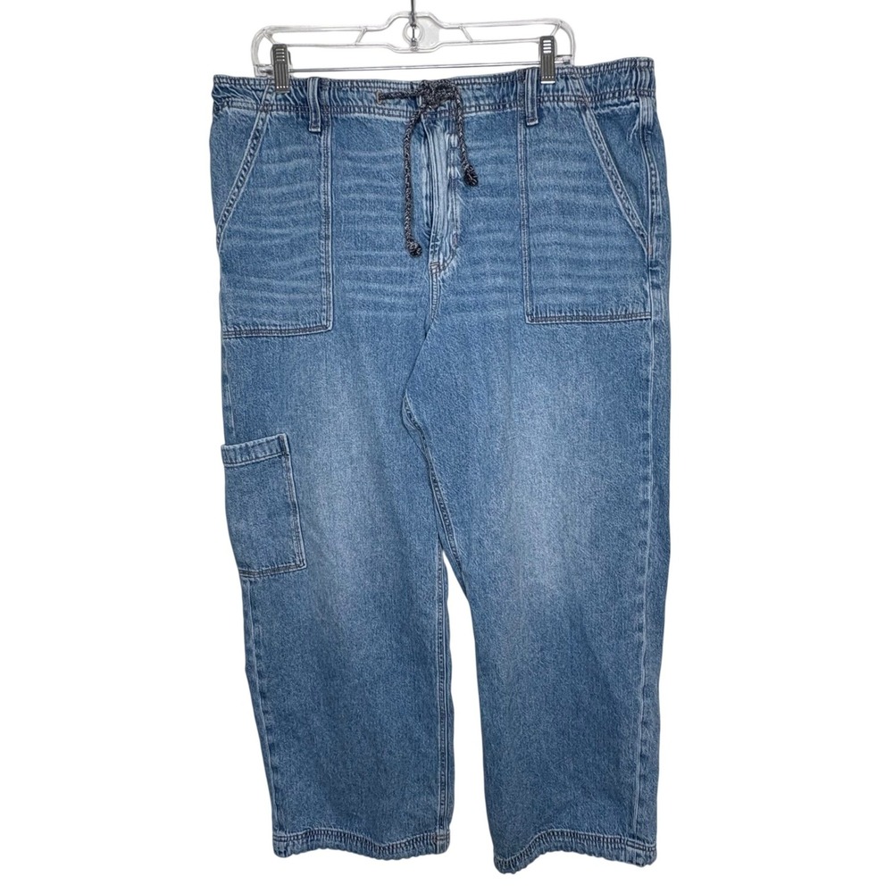 American Eagle Dreamy Drape Cargo Jogger Jeans Size 18 90s Baggy Y2K Revival